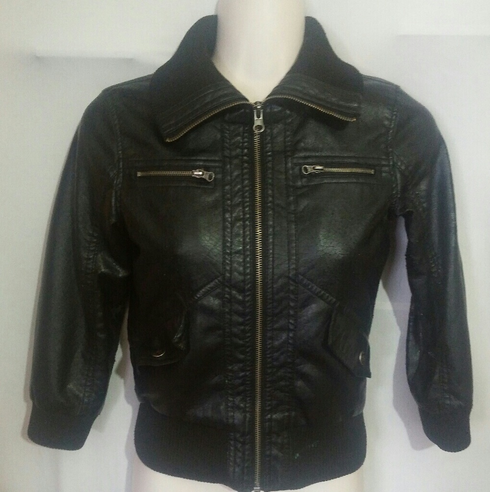 BEVERLY HILLS Polo Club leather bomber Jacket